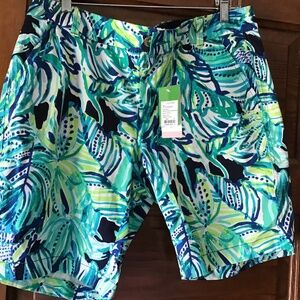 Lilly Pulitzer 9” Madina Stretch Sateen Bermuda NWT  Size 12